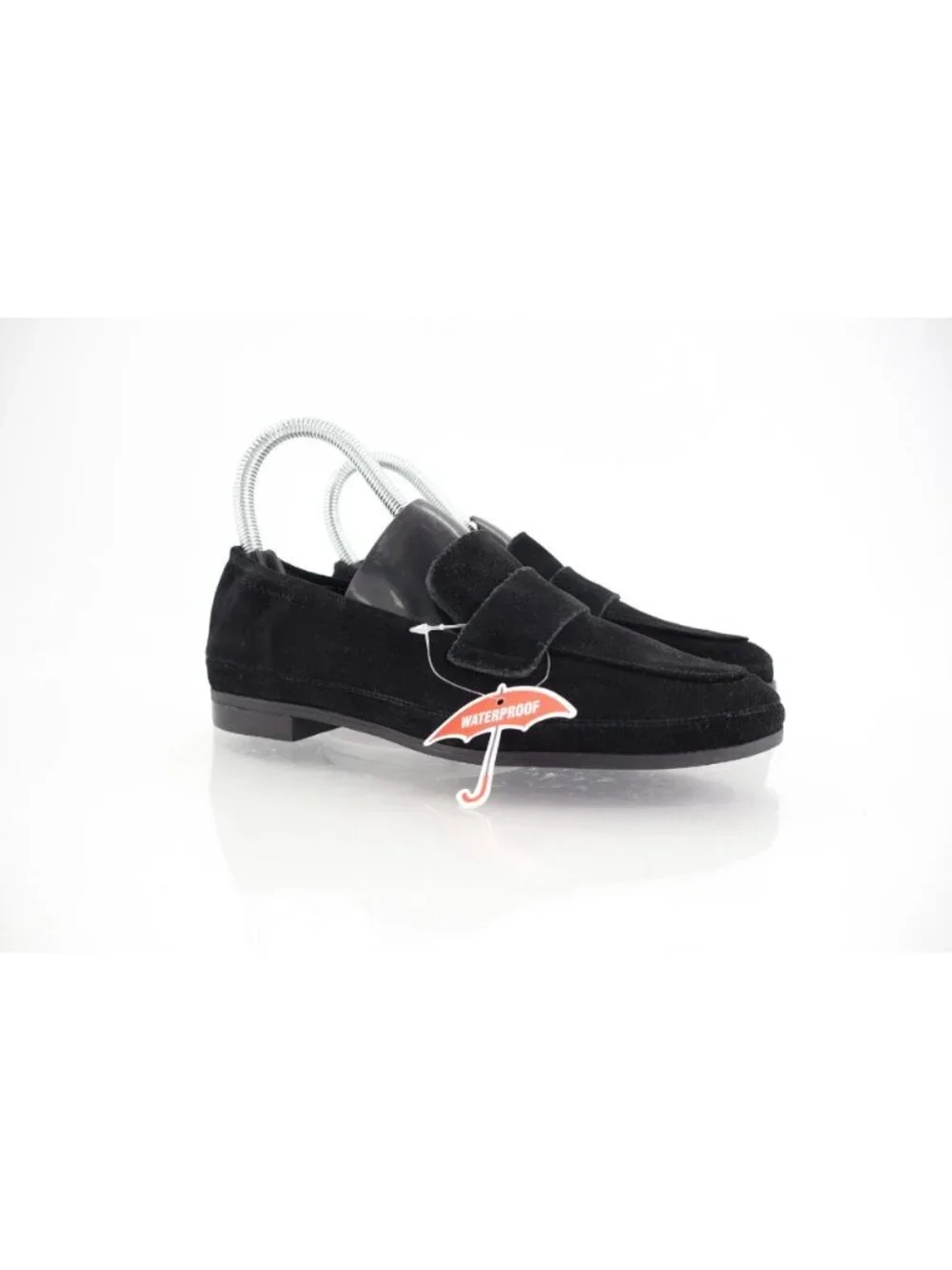 Blondo Britten Waterproof Leather Loafers 5.5 Black Womens Slip on Flats Shoes